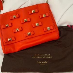 Kate Spade Orange Crossbody Handbag - Bow Terrace Konnie